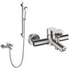 HomeLava Rubinetto per vasca Rubinetto per vasca in acciaio inox 304 con doccetta miscelatore a parete per montaggio in superficie rubinetto monocomando per vasca miscelatore per doccia