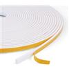 flintronic Nastro Autoadesivo in Schiuma, 6x3mm 10m Guarnizione in Gomma per Porte e Finestre, Guarnizione per Porta Insonorizzata Antipioggia, Striscia di Tenuta per Aria Condizionata(Bianco)