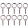 plplaaoo Bulloni a Occhiello in Acciaio Inossidabile 304 da 10 Pezzi, Bullone a Occhiello M6x25, Golfare Filettato con Anello di Sollevamento, Hardware di Fissaggio a Vite con Anello Tondo Per Attrezzature Per