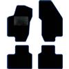 QUEMAR Tappetini Auto per Alfa Romeo 156, Bordo Blu, 0 Ricami | 1997-2007 / Kit Tappeti Moquette e Gomma su Misura / Set 2 Anteriori + 2 Posteriori / Ricami e Colori Personalizzati