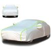 XMYAN Telo Copriauto Impermeabile per Jeep Compass, Copri Auto Traspirante con Zip Laterale Anti-UV, Protezione Dal Sole E Dalla Polvere Telone protettivo di protezione per auto(Silver,per Jeep Compass)