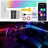TWETIZ per Tesla Model 3/Y/S/X Kit di Luci LED Interne in Acrilico Dreamcolor con USB/Type C, RGB 6 in 1 con Striscia da 150 cm e 593 LED, Neon Dinamico con Sincronizzazione Musicale per Kit di Illuminazione