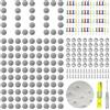 Cutefat 100 Pezzi Riparazione Cielo Auto, Riparazione Tetto Bottoni Cielo Auto Set, con 100 Rivetti per Riparazione Tetto Auto,100 Puntine Colorate, 1 Cacciaviti, 1 Metro a Nastro (grigio)