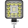 Qerwsdty Luci da A LED per Camion Trattori, Baccelli Luminosi A LED Quadrati da 3 Pollici Barra Fuoristrada A LED Impermeabile per Auto Barca ATV UTV RV