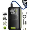 Wixzor Compressore Aria Portatile 150 PSI (10,3 Bar) Cilindro 19 mm, 5V/2A, Compressore Portatile Gonfiaggio Veloce, Spegnimento Automatico, Luce LED. Ideale per Auto, Moto, Bicicletta, Palloni.
