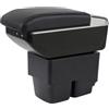 YJYWZH Braccioli compatibile con Ford Fiesta MK7 2009-2017 Bracciolo Nero Auto Scatola Portaoggetti Centro Interni Parti di Retrofit