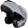 NENKI Casco Integrale Casco Modulare Flip-up, Casco Moto Modulare con Doppia Visiera Parasole Omologato ECE 22.06 868 (Grey-M)
