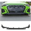 HYGGLY Auto Paraurti Anteriore Spoiler, per Audi A3 S3 8Y 2021 2020 Berlina Hatchback Lama Diffusore Lip Splitter Diffuser Plate Labbro Spoiler Protezione Lip Body Kit,GlossyBlack/A