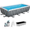 Bestway 56466-7 Set piscina fuori terra Steel Pro MAX - 5,49 m x 2,74 m x 1,22 m, grigio