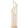 Bigsee Candelabro da pavimento alto a 9 bracci, per centrotavola di nozze, 152,4 cm, in metallo nero, per candele a pilastro, per feste, cerimonie, corridoi, ricevimenti
