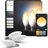 Philips Hue Smart LED Lampadina Design Candela, B39, E14, 3Pz, Lampadine Smart, Illuminazione Spettro Completo 1000K-20000K, 500 lm, Regolazione Ultrafluida, Chromasync, Alexa, Google Home, Apple Home