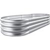 Land Guard Kit per aiuola rialzata zincata, fioriera zincata per esterni, grande metallo ovale per verdure………