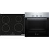 Bosch Elettrodomestici Bosch PUE611BB5J Serie 4, Piano cottura a induzione, PowerBoost: accelera il processo di cottura & HBF011BR0 Serie 2, Forno da incasso, Aria Calda 3D: Cottura uniforme fino a 3 livelli, 3 manopole