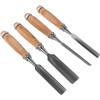 GALPADA Kit 4 Pezzi Scalpelli per Intaglio Legno in Acciaio Design Ergonomico e Durata Elevata, Scalpelli Semicircolari da 6 a 24mm per Incisione e Modellismo