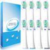 Wardimark Testine Compatibili con Philips Sonicare Spazzolino Elettrico, Testine di ricambio per Philips Sonicare 5300 6100 7100 9000 3100, 8 Pezzi (8 Bianco, 1 unità (Confezione da 8))