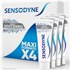 Sensodyne Gentle Whitening Dentifricio Per Denti Sensibili, Contribuisce A Denti Forti E Gengive Sane, Maxi formato 4x75 ml