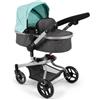 Bayer CHIC 2000 Passeggino per Bambole Yolo 2 in 1 per Bambini dai 4 agli 8 Anni, Melange Antracite/Menta