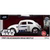 Jada Toys Star Wars Auto VW Maggiolino R2-D2 (ca. 13,5 cm) - 1959 Volkswagen Beetle in Metallo in Scala 1:32 con Porte apribili, Veicolo da Collezione per Bambini e Appassionati di Film a Partire