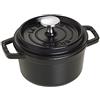 Staub - Cocotte rotonda, Ghisa, Nero opaco, 0.75-quart