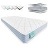 NALUI - Materasso viscoelastico 67 x 190 One 15 con rigidità media-alta e spessore 15 cm. Strato viscoelastico Cloudfeel, tessuto traspirante 3D Air Path e multistrato 8 Airsoftpro, prodotto in Spagna