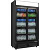 Générique Armadio per bevande refrigerato, 720 litri, nero, 2 ante scorrevoli con baldacchino