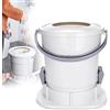 LLOZoo Centrifuga manuale per bucato a trazione, capacità 2-8 capi, alta velocità 2500 giri/min, con coperchio e tubo di scarico, cestello interno 18×20,5 cm, ideale per camper, campeggio,B