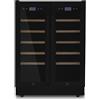 LES PETITS CHAMPS Cantinetta per vino CAVCEDB42 da incasso dual zone, 42 bottiglie, Black edition, due zone di temperatura regolabili da 5-20°C,vetro anti-UV, illuminazione, 10 ripiani in legno