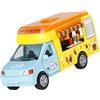 WNXGNHO Gioco Ruolo Educativo Furgone dei Gelati Veicolo da Gioco Giocattolo Migliora La creatività Abilità Sociali Bambini Auto da Collezione Pull Back Furgone dei Gelati Regalo per Collezionisti
