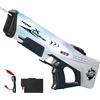 Eznaobo Pistola ad Acqua Elettrica, Potente Pistola Acqua con Automatico e Manuale, Gittata 8-10M, Luci LED, Assorbimento Automatico, Pistole ad Acqua Automatica per Bambini e Adulti (Nero)