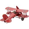 Cocoarm Biplano Vintage, Modello di Aereo Decorativo retrò, Artigianato in Metallo per Caffetteria e Appassionati di Aerei