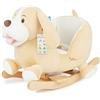 BIECO Cane a Dondolo Animale Peluche 'Sam' | Sedia a Dondolo per Bambini Con Cintura di Sicurezza | per Neonati | Animali da Camera