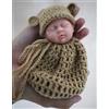 Generic Reborn Baby - Bambola realistica in miniatura, 17,8 cm, con salviettine per i bocce, fatta a mano, con accessori per l'alimentazione e il bagno, giocattolo antistress (ragazza)