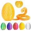 Myqiqi 12'' 3D stampato Serpente Uovo Figura di Serpente 3D in Uova di Pasqua, Snodato Snake Fidget Giocattoli per la Casa e l'ufficio Esecutivi Decor