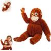 Ligtmor Peluche scimmia orangutan, morbido e soffice, ideale per bambini e bambine, regalo perfetto per neonati e bambini (modello orangutan).