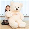 SNOWOLF Orsacchiotto simpatico peluche peluche 130 cm grande orso bambola regalo per bambini ragazzi ragazze compleanno Natale San Valentino (1,3 m, crema)