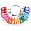 SODIAL Organizer Portatile in Metallo con 30 Ganci A Molla e Targhette7448