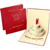 SODIAL 2X(Biglietti di Compleanno, Biglietti di Auguri di Buon Compleanno 3D, Bigl9174