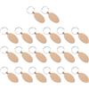 SODIAL 20Pcs nel Legno Bianco nel Legno DIY Tag Chiave8594