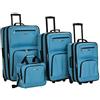 Rockland, Set di valigie Journey, morbide, verticali, Turchese, 4-Piece Set (14/19/24/28)