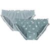 Petit Bateau Set di Mutandine Arricciate da Donna in Cotone Stampato a Cuore