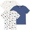 Petit Bateau Set di Magliette per Bambini in Cotone a Maniche Corte con Stampa