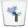 Bicchiere Botanica Fiore Azzurro Ichendorf Milano in Vetro Borosilicato