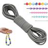 LEREATI Filo Elastico per Braccialetti Resistente 2.5mm x 5m Cordino Elastico Fili per Braccialetti, Cordoncino per Collane, Filo Elastico per Cucire Fai da Te Perline (Grigio Chiaro)
