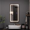 Vicco Specchio bagno Miral, Vetro, 80 x 40 cm con illuminazione frontale, per montaggio a parete con illuminazione LED integrata