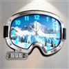 OOEREWGF Occhiali da sci personalizzati a tema orologio da parete regalo per gli amanti dello sci alpino, Stampa piatta 2D nome personalizzato testo da sci occhiali da sci stile orologio da parete sospeso