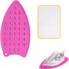 QEEROYO Pad in Ferro Resistente al Calore, Panno da Stiro, Tappetino in Silicone per Ferro, Panno Stiro Antilucido, Resistente al Calore, Antiscivolo, Rosa