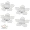 Tianher Candelabro, 10 Pezzi Porta Candele In Metallo Portacandele Forma Del Fiore Portacandele Bianco Per Decorazione Da Tavolo Battesimi Matrimoni Feste e Decorazioni Natalizie