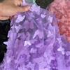 Vayliro 1 yard tessuto in tulle, larghezza 130 cm, ricamo 3D, in pizzo, in tulle, per lavori fai da te, cucito, abito da sposa, costumi da sposa, decorazione per la casa, viola