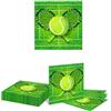 Kotkiddy 20 Pezzi Tovaglioli da Tennis Bellissimi tovagliolini di Carta Quadrati piegati con Vere grafiche di Tennis, Adatto alla Collezione Party Tennis
