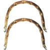 Wedhapy Manici per Borse 2 pcs Manici per Borse in Bambù a Forma Di U Manici per Borse Con Fibbiata Manici per Borse Di Ricambio Fai-Da-Te per Realizzare Borse Gialloto Tipo2